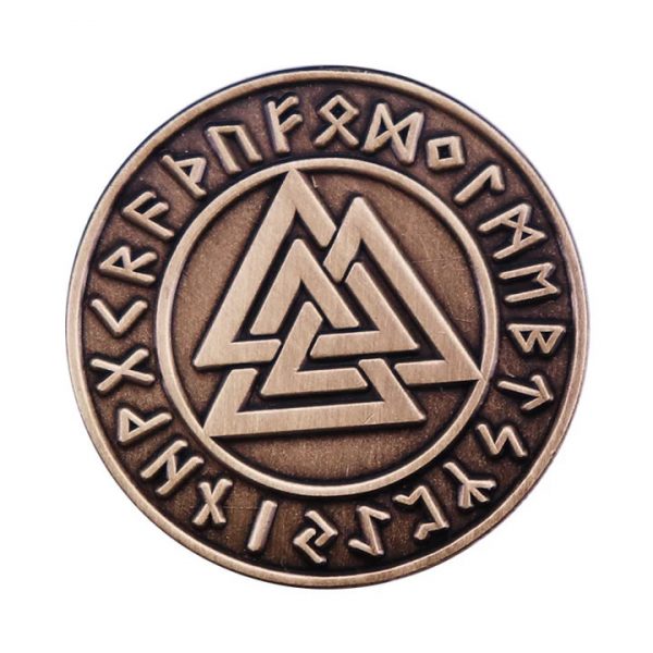 Viking Brooch – Valknut Runes